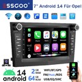 64G Android 14 Carplay GPS Autoradio BT FM Für Opel Astra H Corsa C D Zafira KAM