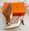 Sling Pumps Gr.41 von Valleverde, Echtleder, beige, 1x getragen!Top!