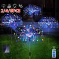 2/8-Stück Solarleuchte Feuerwerk Licht Lichterkette Solarlampe Außen Garten Deko