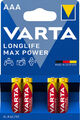 4 x Varta Max Power Longlife Micro AAA Alkaline 1,5V Batterie 4703 LR03