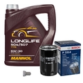 BOSCH Ölfilter 5 L MANNOL 5W-30 Longlife für VW Golf V 1.6 Bi-Fuel