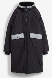 Daunenmantel mit isolierender Wärmefunktion Gr. 48 Schwarz Damen-Mantel Neu*