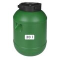 Weithalsfass Futtertonne Fasssilage Regen Fass Gepäcktonne 20 L mit Deckel grün