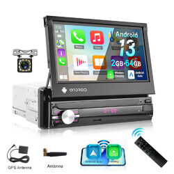 Cam+ Android13 Einzel 1Din Carplay Android Auto Flip Out 2+64G Autoradio Navi FM