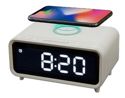 Digitaler DAB+ Radiowecker mit Kabelloser Ladestation Nachtlicht und USB Ausgang