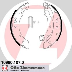 ZIMMERMANN 4x Bremsbacken Bremsbackensatz für Trommelbremse Hinten 10990.107.0