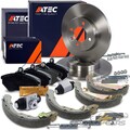 ATEC BREMSE BREMSEN SATZ SET KIT VORNE+BREMSBACKENSATZ HINTEN FÜR VW PASSAT 35I