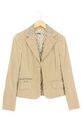 AMBIENTE Blazer Beige Damen Gr. 36 Baumwolle Seide Elegant