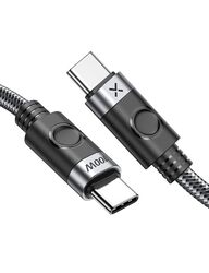 PD 100W Schnellladekabel USB C auf USB C Kabel mit Led-Anzeige für MacBook Pro