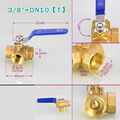 3 Wege Messing Kugelhahn T/L-Typ Ventil 1/4 3/8 1/2 3/4 1 Wasserhahn Absperrhahn