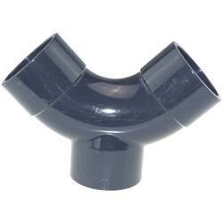 PVC Y-Stück PVC Y Bogen 50, 63, 75mm, Klebefitting Bogen, PVC Y Verteiler