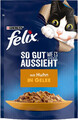 Felix So Gut Wie Es Aussieht Katzennassfutter mit Huhn in Gelee