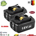 2 Ersatz - 18V/5,0Ah für Makita Akku BL1860B- 2er Set - 197422-4 BL1850B BL1830B