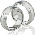 2 Ringe Eheringe mit Diamant Partnerringe Freundschaftsringe Trauringe LUC73