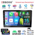 DAB+ ChatGPT Autoradio Android 15 4+64G Carplay GPS WiFi SWC RDS Doppel 2 DIN BT