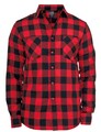 Urban Classics Flanellhemd Herren Checked Flanell schwarz/rot