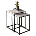 NEU LOFT RANGE MODERNES SET MIT 2 MARMOR EFFEKT TISCHNEST MIT METALLRAHMEN