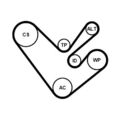 CONTINENTAL CTAM (6PK1555K4) Keilrippenriemensatz für VW