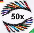 50 x Premium Kugelschreiber Kuli Druckkugelschreiber Stift 10 Farben Sparset NEU