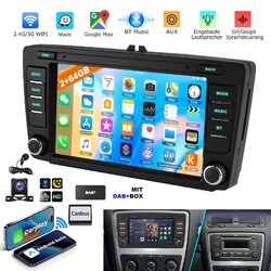 Für SKoda Octavia II MK2 2004-13 DAB Carplay Android15 Autoradio GPS NAVI 4+64GB