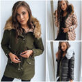 Damen Lang Parka Winterjacke Wintermantel Parkajacke Wendejacke DSTREET S-2XL