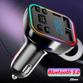 KFZ Bluetooth FM Transmitter Auto Radio MP3 Player USB PD Ladegerät Adapter 2x