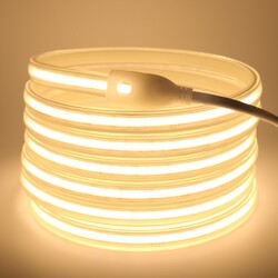 220V 230V COB LED Strip Streifen Wasserdicht Schlauch Lichtleiste Lichtband IP67