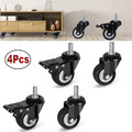 4x Schwerlastrollen Für Möbel 40mm 100KG Transportrollen Lenkrollen Mit Bremse