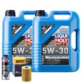 Motoröl 5W30 LIQUI MOLY Longtime Hightech 10L+HENGST Ölfilter +Spülung