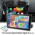 Android 14 Apple Carplay Für Suzuki Splash Opel Agila B 04-14 Autoradio GPS RDS