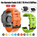 22/26mm Quickfit Silikon Armband für Garmin Fenix 7X Solar 6X Pro 5X Plus 8 7 6