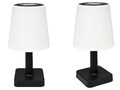2x Solar LED Tischleuchte 23cm Kabellos Gartenlampe Camping Solarlampe