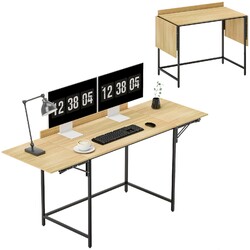 Schreibtisch Klappbar Computertisch Bürotisch mit Modern-Design, Metallgestell