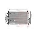 1x Kühler, Motorkühlung VAN WEZEL 17002066 passend für FIAT FIAT / LANCIA