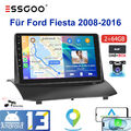 DAB+ Autoradio Carplay Android GPS Navi BT RDS MIK KAM Für Ford Fiesta 2008-2016