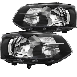 Halogen Scheinwerfer Set für VW TRANSPORTER T5 Bj. 11/09- H4 mit Motor 1328142