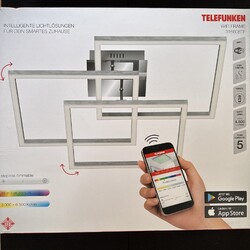 Telefunken WiFi FRAME Deckenleuchte LED 40W Smart Home CCT RGB Dimmbar 4500lm