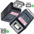 USB 2.0 Hi-Speed Adapter A Buchse auf B Buchse USB Kupplung Verlängerung NEU