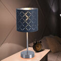 Beistellleuchte Tischleuchte Nachttischlampe silber grau LED Leseleuchte H 35 cm