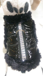 Softgeschirr warm gefüttert Brustgeschirr Hundegeschirr schwarz Halsband XS-M