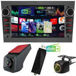 DVR+DAB+64GB 7" Android 13 Carplay Autoradio GPS+KAM Für Opel Astra Corsa 20092+64GB,Android Auto,Wifi,64G TF-Karte,RDS, USB 3.0,DE