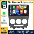CARPLAY 9" Android 13 Autoradio Stereo GPS Navi WIFI 1+32G für Mazda 5 2005-2010