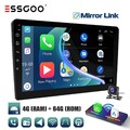 Android 13 Car Stereo GPS NAV Radio Carplay 2DIN WIFI 10" Head Unit FM 4+64G CAM