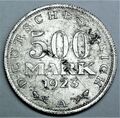 Deutschland / Weimar / Inflationszeit 500 Mark 1923 A Aluminium s - ss / f - vf