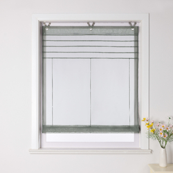 Raffrollo Raffgardine Küche Gardinen Wohnzimmer Fenstergardine ohne Bohren Voile
