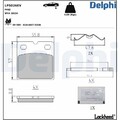DELPHI LP5026EV Bremsbelagsatz, Scheibenfeststellbremse hinten für TESLA