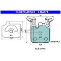 Satz Bremsbeläge Bremsklötze hinten für BMW 1-er F20 F21 2-er F22 F23 | 33486
