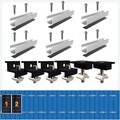 Solarmodul Halterung Kit Schwarz 12cm Verstellbar, Dachmontage, 2 Panel
