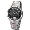 Regent Herren Funkuhr Analog-Digital Metallarmband silber URFR269