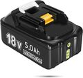 18V 5,0Ah Akku Für Makita Li-ion BL1830 BL1860 BL1850B BL1840 BL1860B mit LED DE